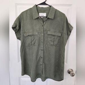 Pistola Olive/Army Green Button Up Shirt XL